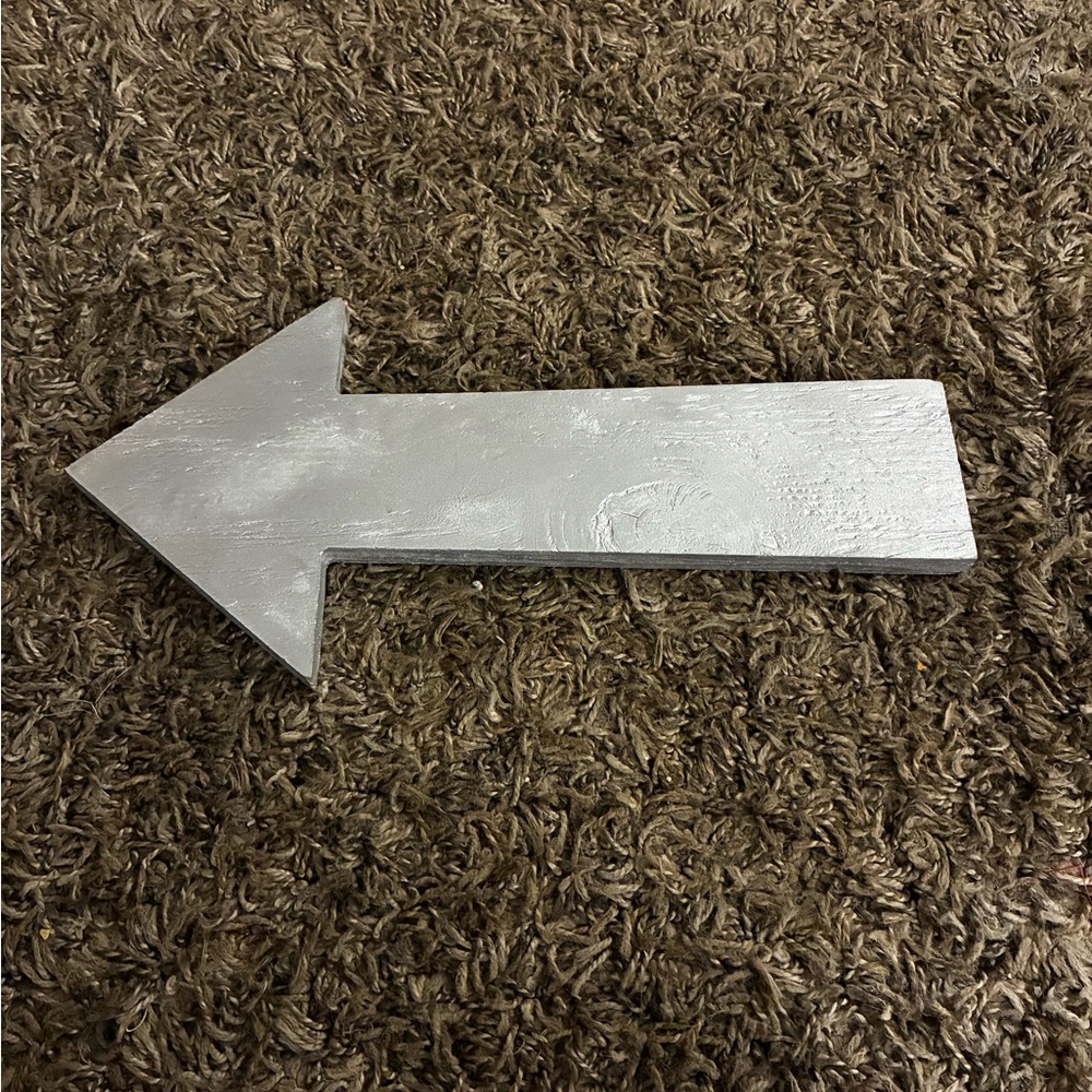 Silver Arrow Wall Decor - Rustic Directional Accent